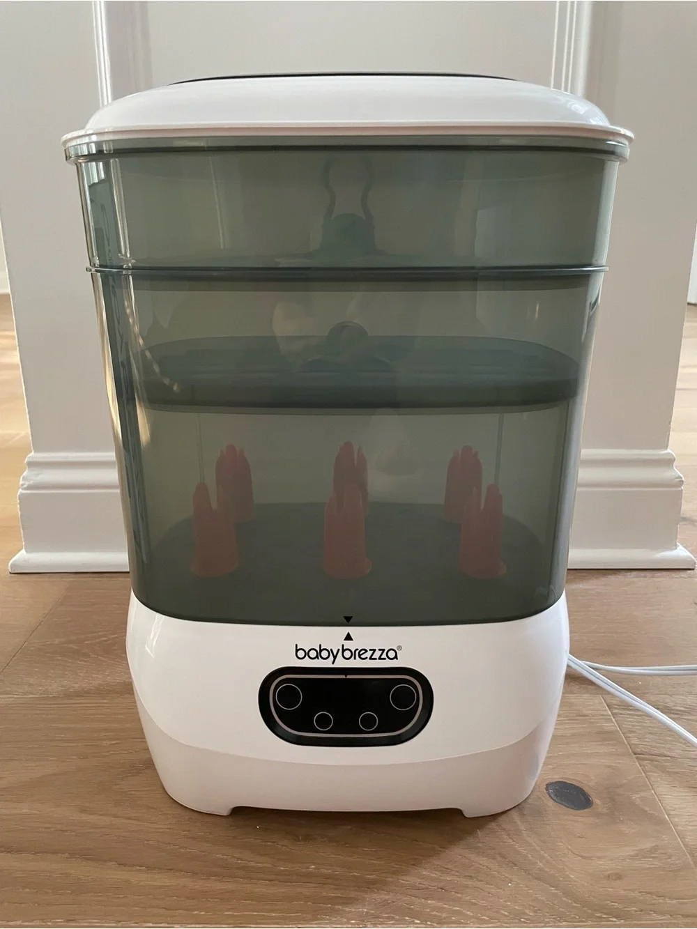 Baby Brezza One Step Sterilizer Dryer - White with Smoke Gray